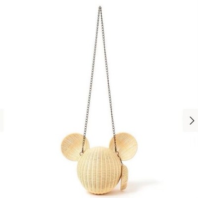 Disney Minnie Mouse Rattan Basket Bag BEAMS BOY 25th Anniversary