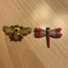 Vintage Tin Bin Badges