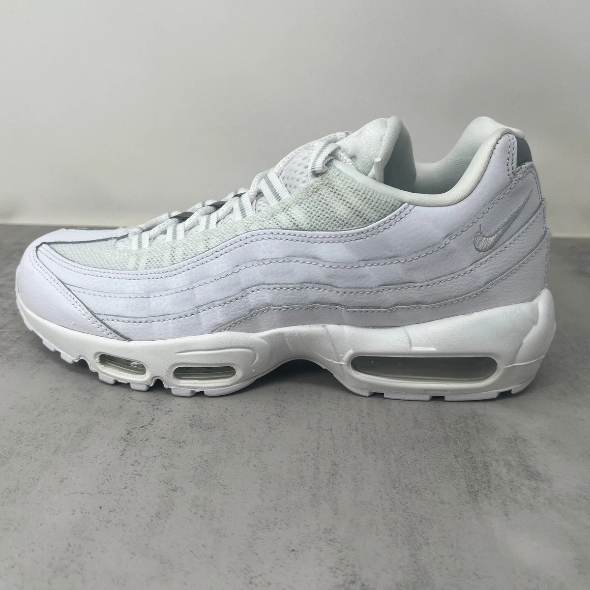 Nike Air Max 95 Essential White Silver | eBay