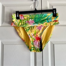 La Blanca Calypso Bloom Mid-waist Sash Band Bikini Bottom Floral 10