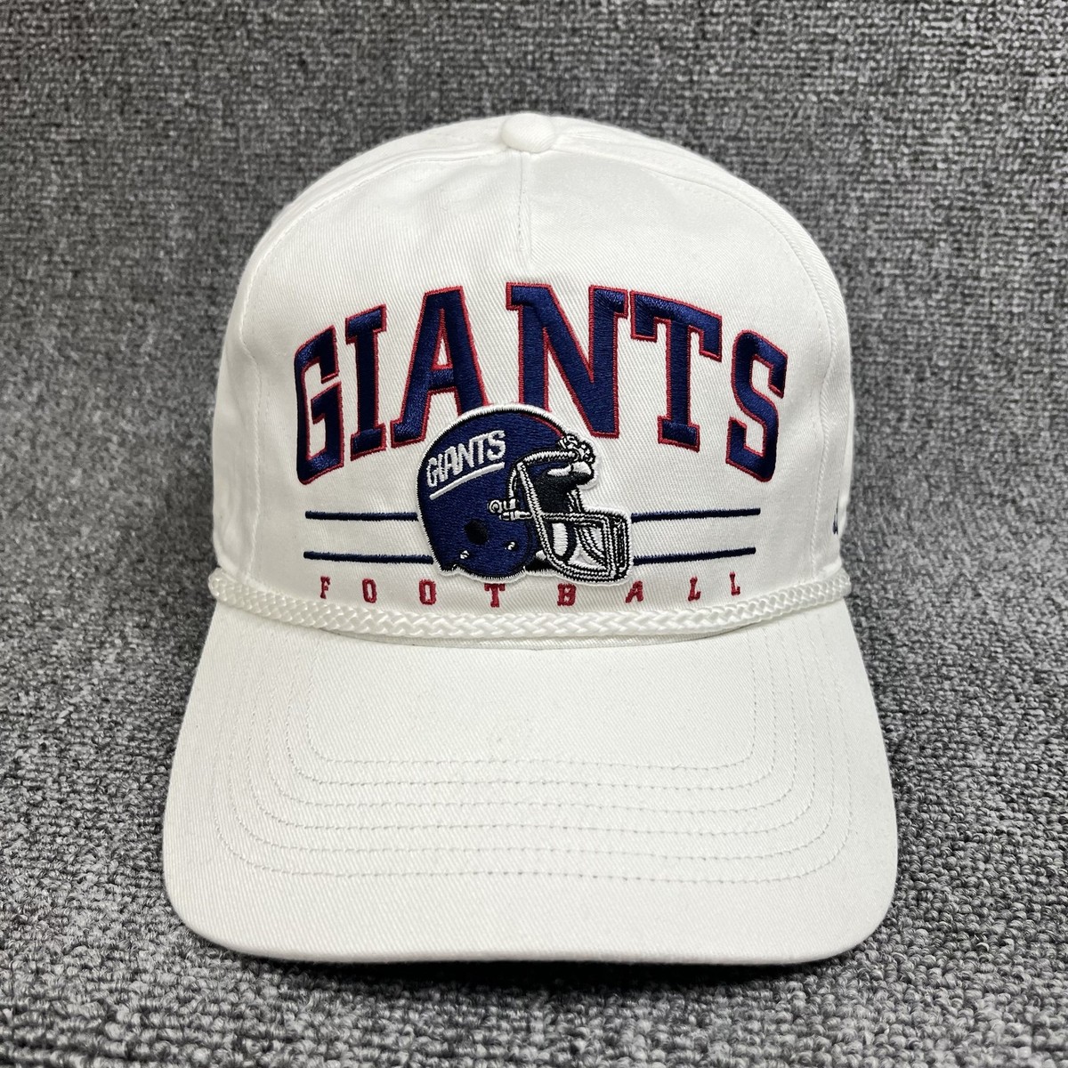 New York Giants '47 Brand Hitch Rope Snapback Hat White NFL Football Helmet