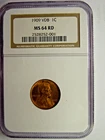 NGC MS 64 Red 1909 VDB Lincoln Cent