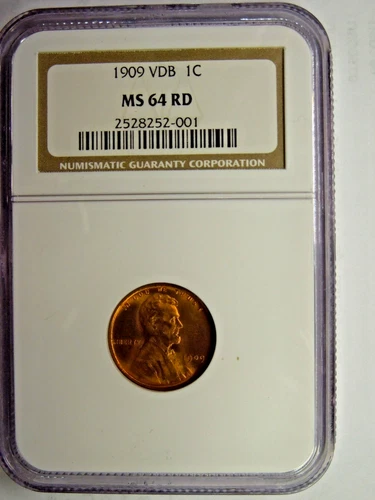 NGC MS 64 Red 1909 VDB Lincoln Cent
