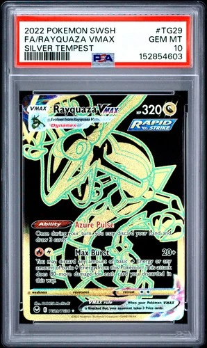 Fa/Rayquaza Vmax Pokemon Sword & Shield Silver Tempest TG29 NM PSA 10