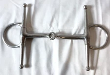 KORSTEEL Eggbutt Full Cheek Snaffle 5.25" 5 1/4" Stainless Steel Curved Mouth