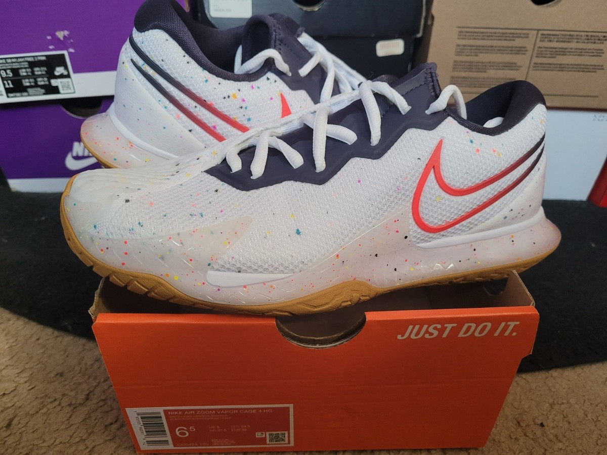 Nike Air Zoom Vapor Cage 4 HC Rafa Nadal White Laser Crimson