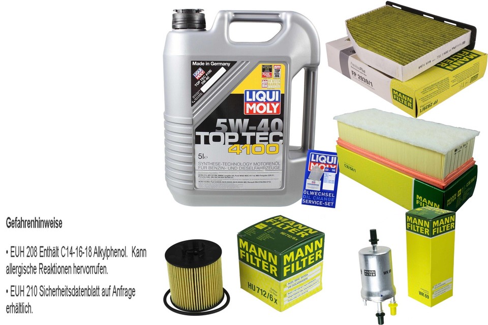 Mann Filtro Pacchetto Ispezione Kit Filtri A Per Vw Tiguan 5N - Foto 5