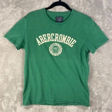 Abercrombie & Fitch Mens Green Graphic Crew Neck Short Sleeve T-Shirt