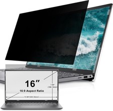 Laptop Privacy Screen 16 Inch 16:9 Aspect Ratio, Removable Anti Blue Light Filt
