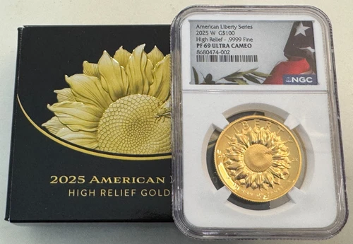 2025-W $100 High Relief Liberty Gold NGC PF69 + OGP