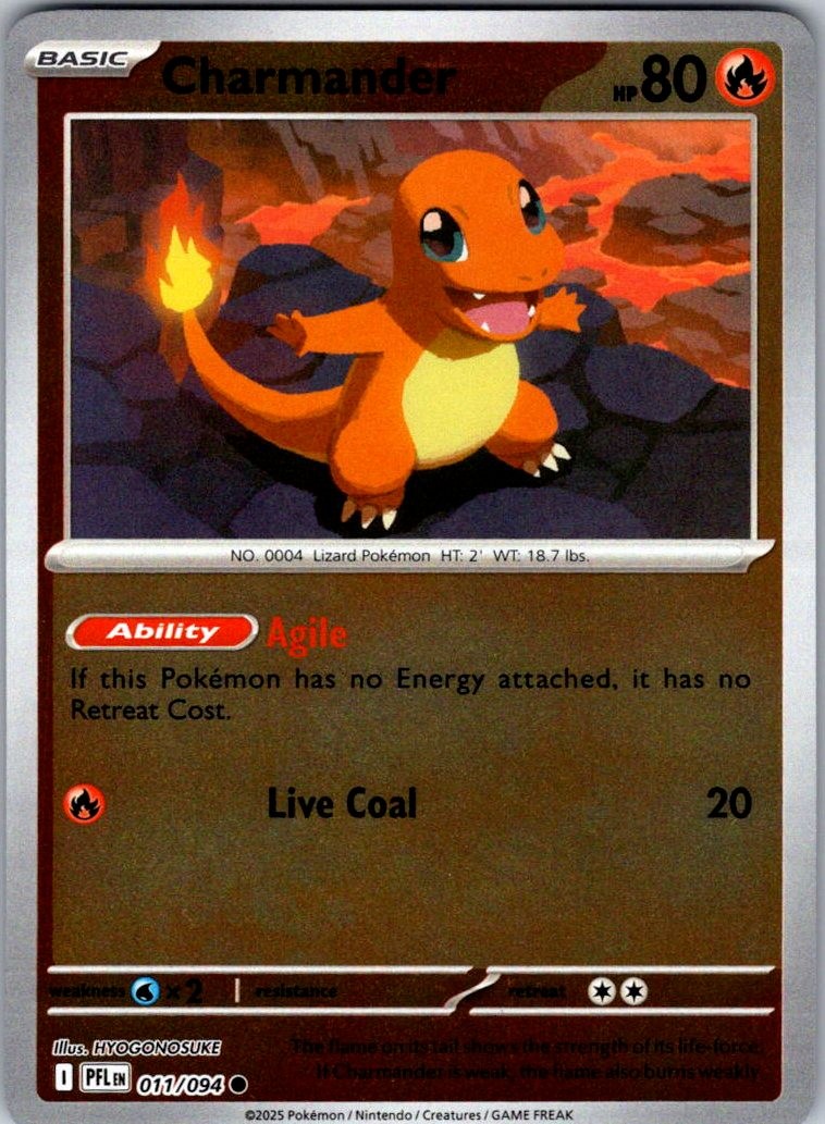 ME02: Phantasmal Flames #011/094 Charmander Reverse Holo