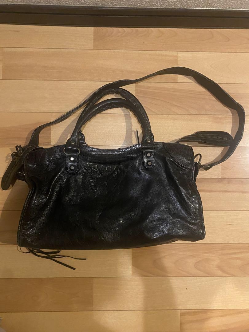 BALENCIAGA Classic City 2way Handbag Shoulder Bag Leather