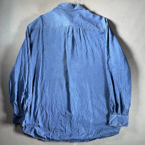 Ermenegildo Zegna Shirt Mens Large Striped Breathable Blue Preppy Dress Shirt - Picture 5 of 7
