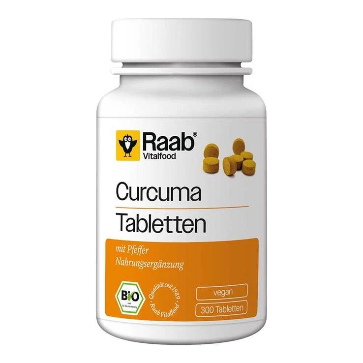 Raab Vitalfood Curcuma Bio Tabletten · 300 St · PZN 19304323