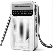 Portable AM FM Transistor Radio Battery Operated Compact Best Reception