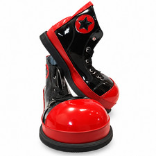 Mexican Professional Red Black Clown Shoes Zapato Para Payaso Made In Mexico