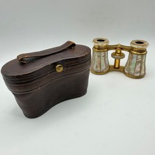 French Lemaire Paris Opera Glasses Mother-of-Pearl Original Case c.1880 1900