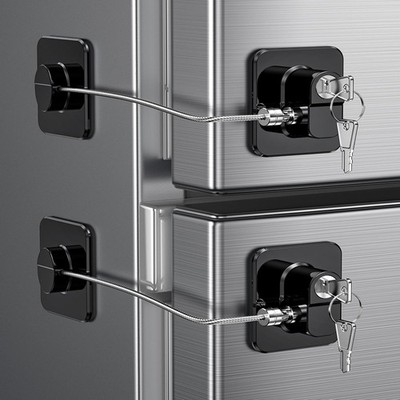 2 Pack Refrigerator Door Lock with keys Child Proof for Fridge Freezer, Cabinets