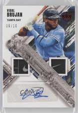 2022 Panini Diamond Kings DK Material Signatures Red 6/10 Vidal Brujan Auto ii1