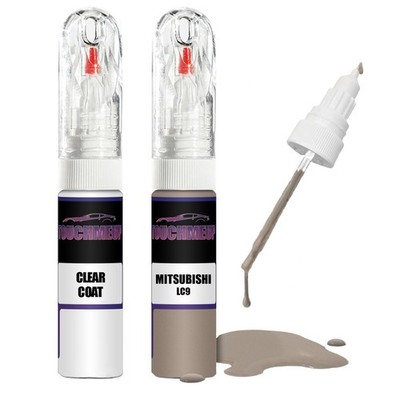 Lackstift für MITSUBISHI CHEYENNE BEIGE LC9 + Klarlack Pinsel Kratzer Fix Kit