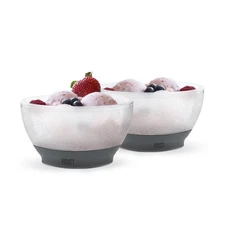 Freeze Ice Cream Bowls with Comfort Silicone Grip, Double Walled Insulated Bo...