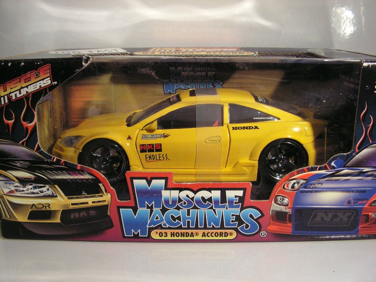 希少 1:24 '03 HONDA ACCORD マッスルマシーン 03 Honda Accord 1:24 RARE RARE FIND LOOSE NEW Muscle