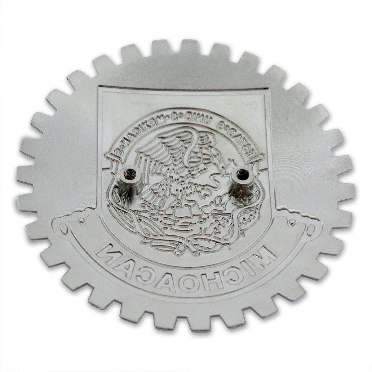 NEW Chrome Front Grill Badge – Mexican Flag Medallion From Culiacán
