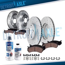10pc Front Rear Drilled Brake Rotors and Brake Pads Kit for 2014-2018 Acura RDX