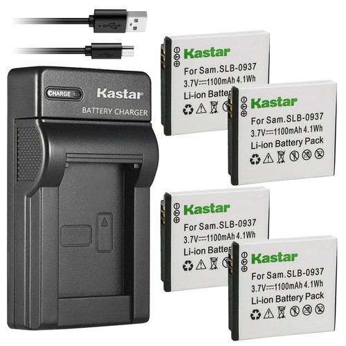 Kastar Battery Slim USB Charger for SLB-0937 Samsung CL5, CL50, CL80, I8 Camera - Picture 11 of 11