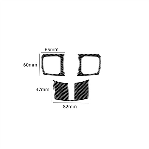 3×Carbon Fiber Interior Steering Wheel Button Cover For Jeep Wrangler JK 2011-17 - Picture 2 of 9