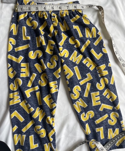 D' lunaas set pajamas pant/top for children blue and gray happy faces size 2/4 - Picture 7 of 13