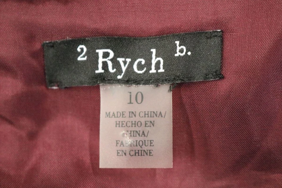 2b Rych женское платье размер 10 вино красный металлический оболочка колена длины повседневный - Изображение 3 из 4