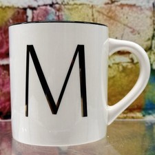 M Threshold Stoneware Mug Coffee Cup Letter M...
