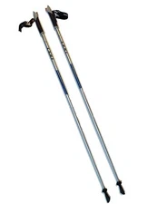 LEKI Nordic Walking Hyper Carbon Series Pole Silver/Blue 120cm