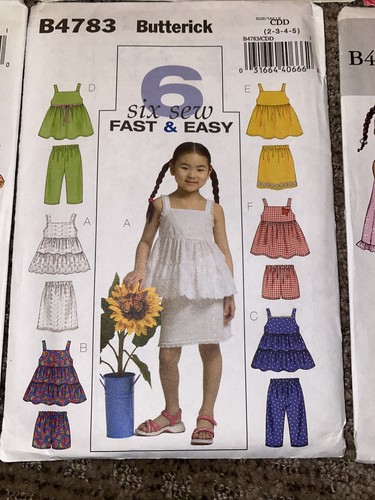 New Look 6205 McCalls 9476 Butterick 4173 4783 5019 3790 Girl Sewing Pattern Lot - Picture 6 of 7