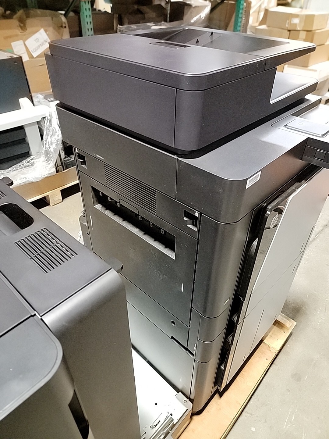 HP LaserJet Enterprise Flow Mfp M830 Workgroup printer w/staple stacker