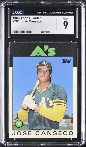 1986 Topps Traded - #20T Jose Canseco (RC) CGC 9 MINT