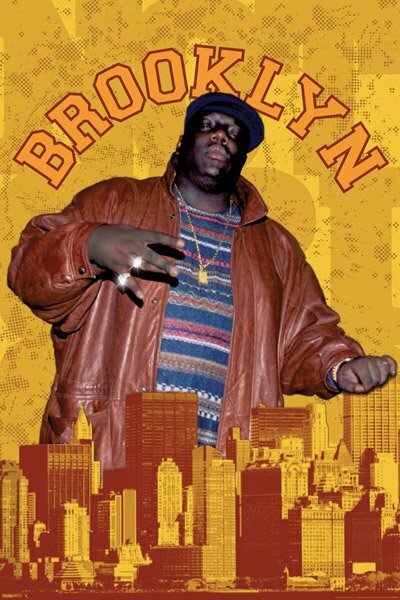 APPLEBUM ビッグ・ノトーリアス・B.I.G. ポスター NOTORIOUS BIG BIGGIE SMALLS BROOKLYN GIANT 24X36 POSTER HIP HOP