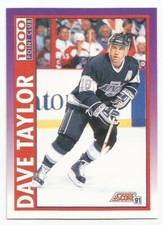 DAVE TAYLOR 1991-92 SCORE 1000 POINT CLUB CARD MINT CONDITION