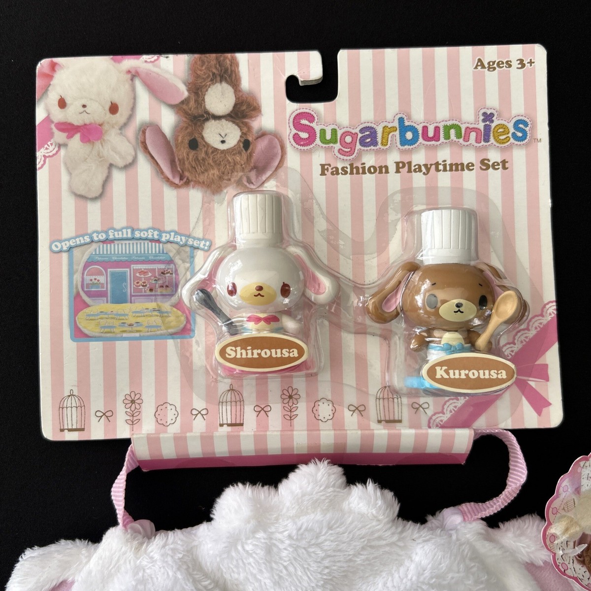 Sugarbunnies ぬいぐるみ 2体セット Sugar Bunnies Plush Toy Doll Set of 2 Shirosa Kurosa Fluffy