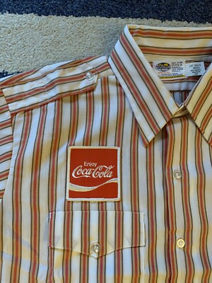 RARE & NEW 1970 Coca Cola Coke Employee Uniform Shirt Retro