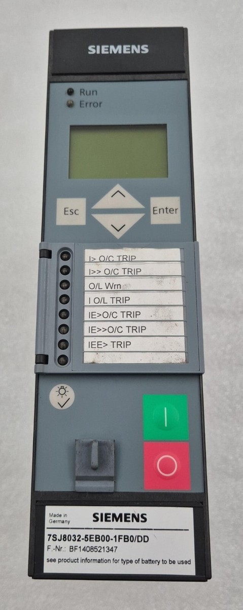 SIEMENS SIPROTEC 7SJ8032-5EB00-1FB0/DD Overcurrent time Protection