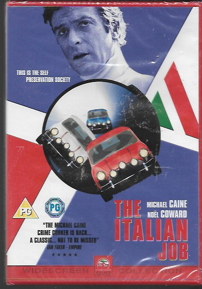 THE ITALIAN JOB GENUINE R2 DVD MICHAEL CAINE NOEL COWARD BENNY HILL NEW/SEALED