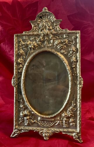 Vintage Maitland Smith Victorian Brass Ornate Floral Gilt Picture Frame - Picture 1 of 8