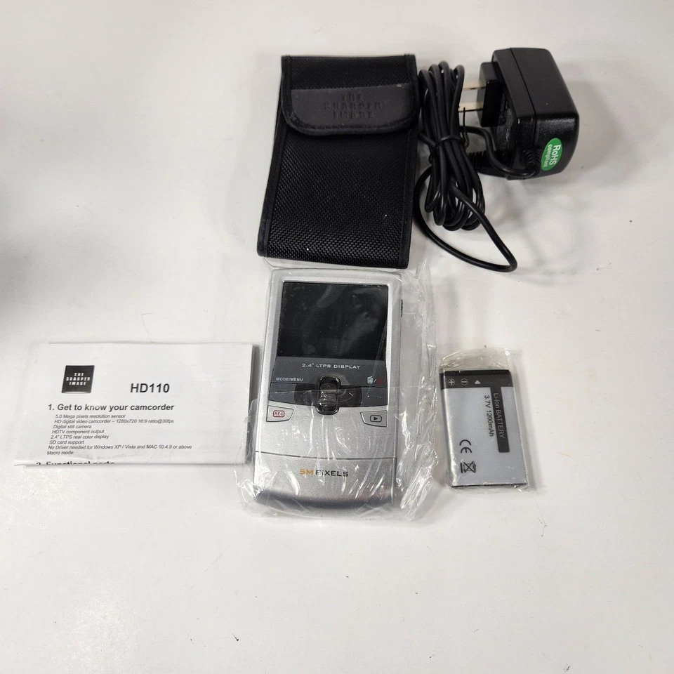 Sharper Image HD-110 Camcorder with 3X Digital Zoom and 2.4 Inch LCD Gray NEW - Image 3 of 4