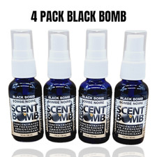 Scent Bomb 100 Oil Based Concentrated Air Freshener Spray, Black Bomb, 4 Pack