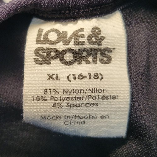 Love & Sports Seamless Ribbed Romper Womens Size XL Shorts One-Piece Black Tank - Picture 8 of 11