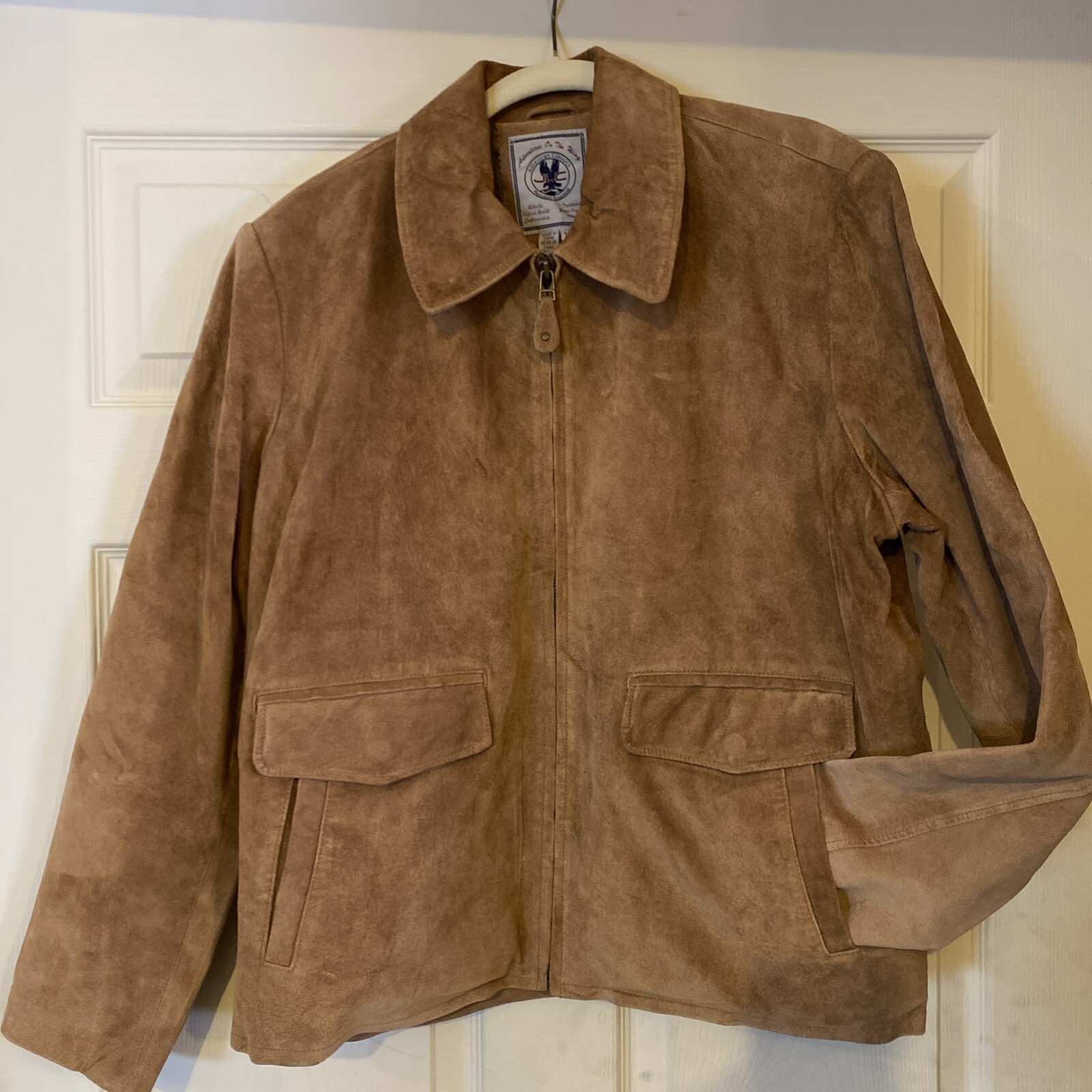 Vintage JLC Adventures On The Wing Suede Leather Jacket Quilt-Lined Full Zip LG