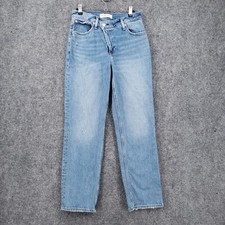 Abercrombie Fitch Jeans Womens 4 27 Blue 90s Straight Ultra High Rise Stretch