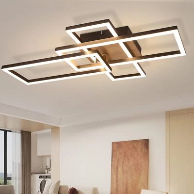 LED Deckenleuchte 24W 50cm Holz Deckenlampe Wohnzimmer Schlafzimmer Esszimmer - Bild 1 von 4